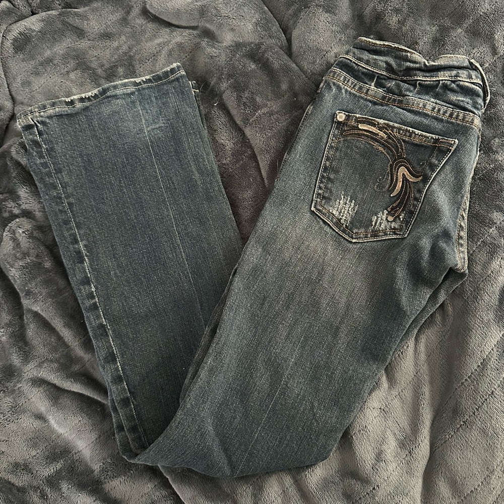 Miss Me Boot Cut Jeans in Dark Blue